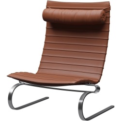 PK20 Lounge chair – Aura Cognac leather - Fritz Hansen