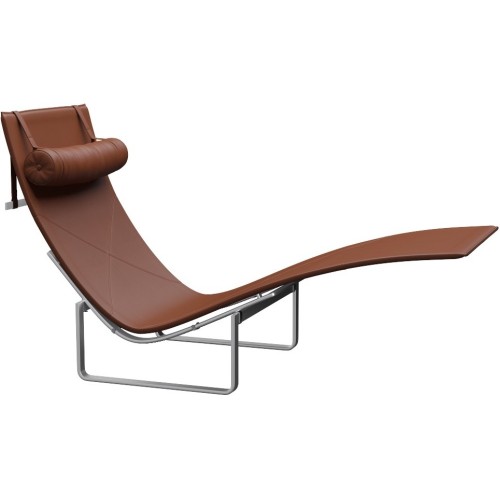 PK24 Chaise longue - Aura Cognac Leather - Fritz Hansen