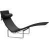 PK24 Chaise longue - Grace Black Leather - Fritz Hansen