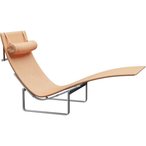 PK24 Chaise longue - Natural Leather - Fritz Hansen