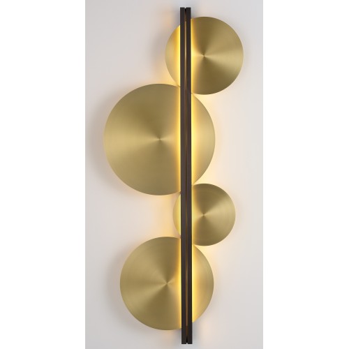 Strate Moon Wall lamp – Satin Graphite / Satin Brass - CVL Luminaires