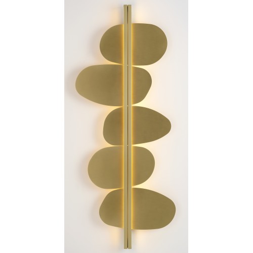 Strate Stone Wall lamp – Satin Brass / Satin Brass - CVL Luminaires