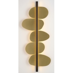 Strate Stone Wall lamp – Satin Graphite / Satin Brass - CVL Luminaires