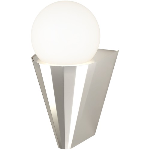 Applique Cornet IP44 – Nickel Poli - CVL Luminaires