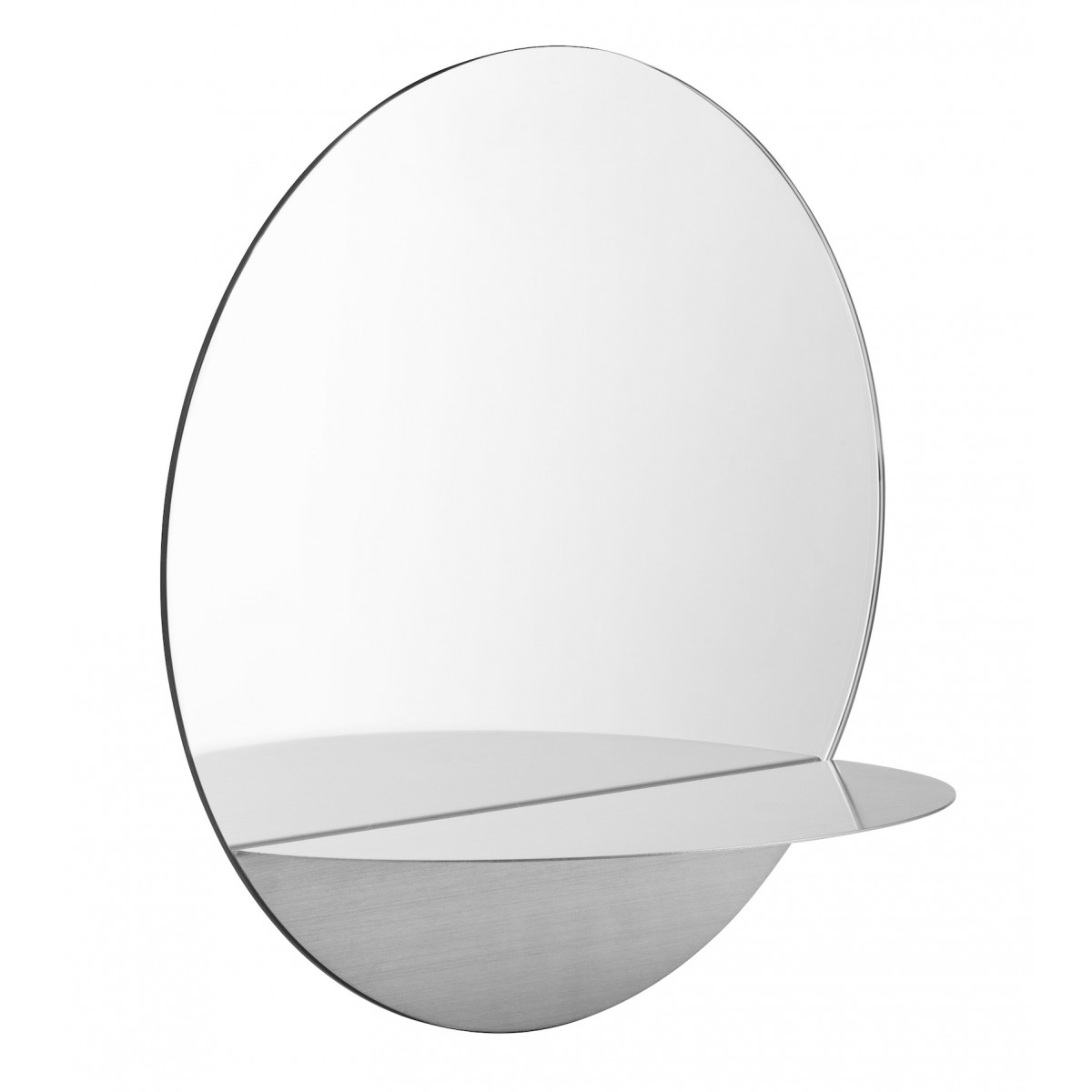 Miroir Horizon Rond - Acier inoxydable