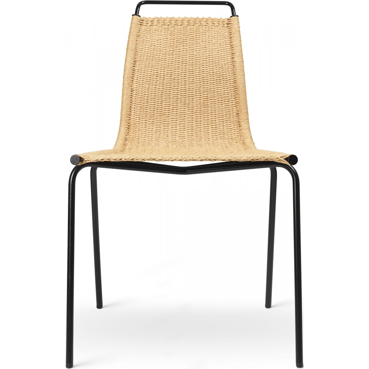 PK1 Chair – Natural paper cord + Black steel - Carl Hansen & Søn