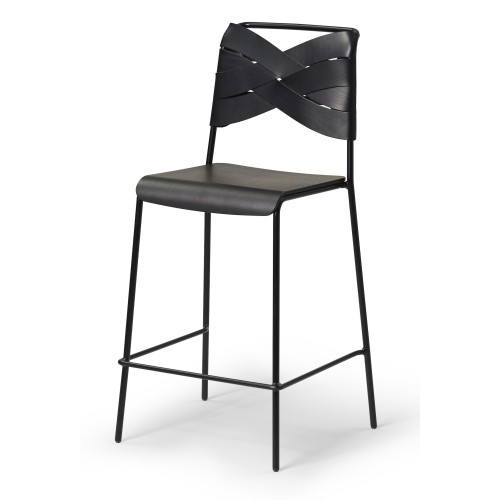 black/black/black - Torso barstool - Design House Stockholm