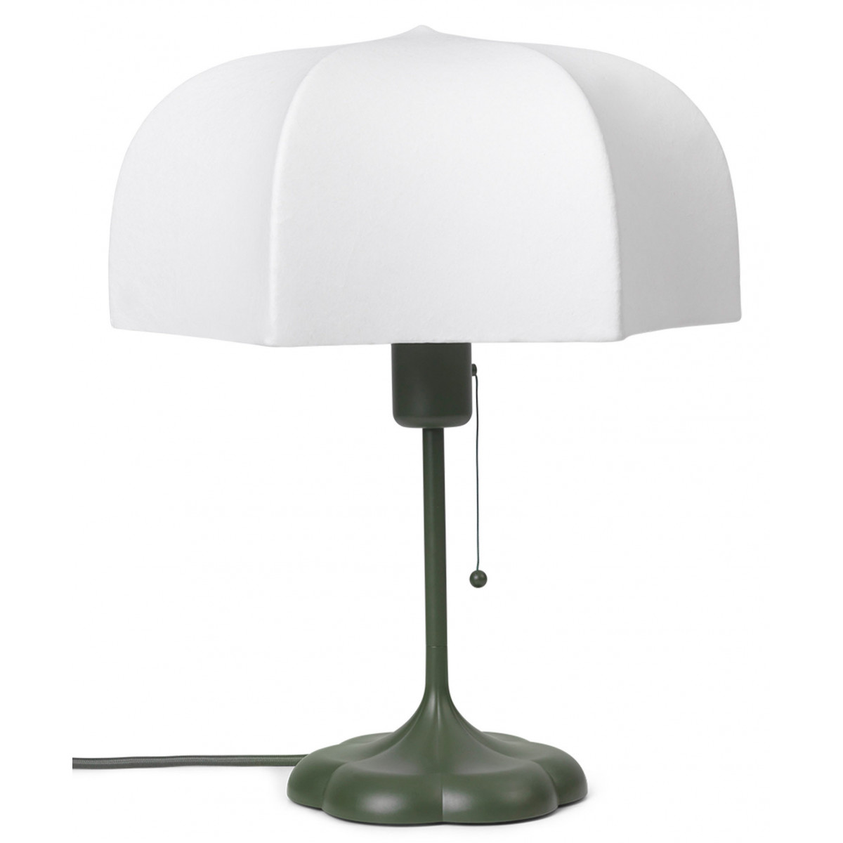 Poem table lamp - white / grass green - Ferm Living