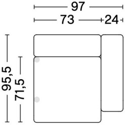 1065 - Mags Low Armrest - canapé modulable HAY - HAY