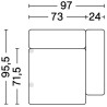 1065 - Mags Low Armrest - canapé modulable HAY - HAY