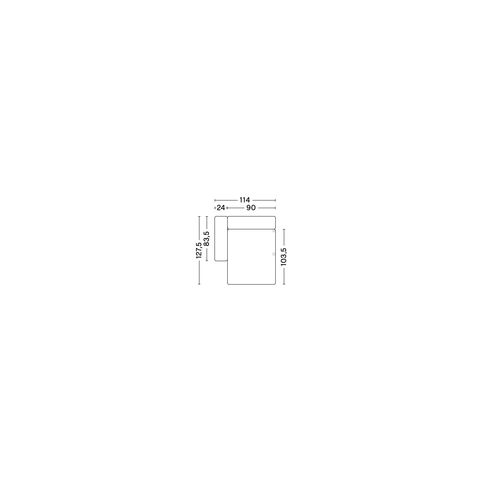 8264 - Mags Low Armrest - canapé modulable HAY - HAY