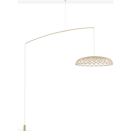 Skynest Motion pendant / floor lamp – almond (F6394017) - Flos