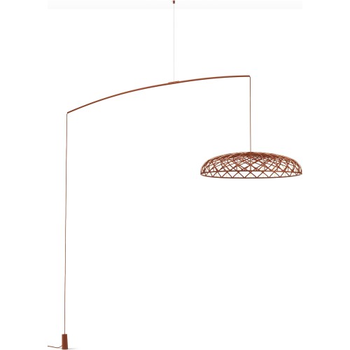 Skynest Motion pendant / floor lamp – brick red (F6394035) - Flos