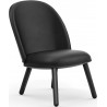 Ace lounge chair – Ultra black leather + black oak base - Normann Copenhagen