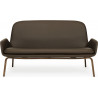 Era sofa – Ultra Chocolate leather + walnut base