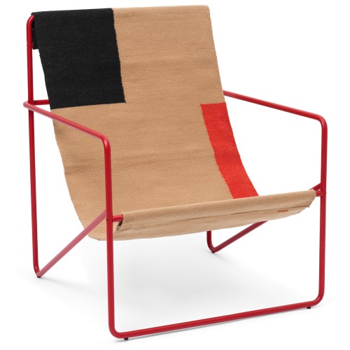 Desert Adult chair – block – Poppy red - Ferm Living