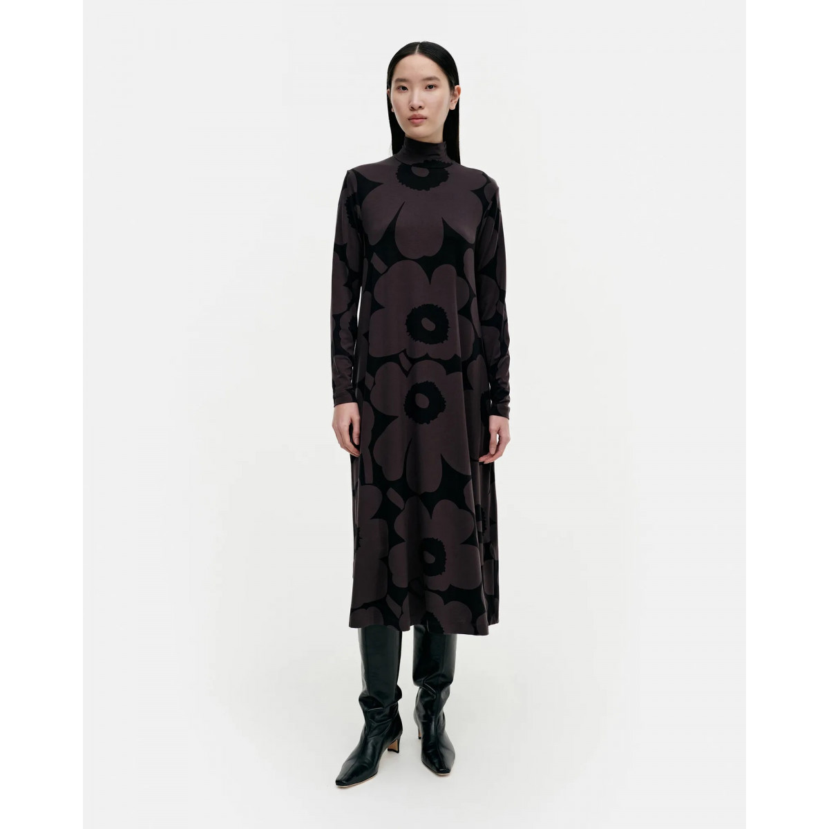 - Marimekko Robe jersey à col roulé Cavea Unikko 990