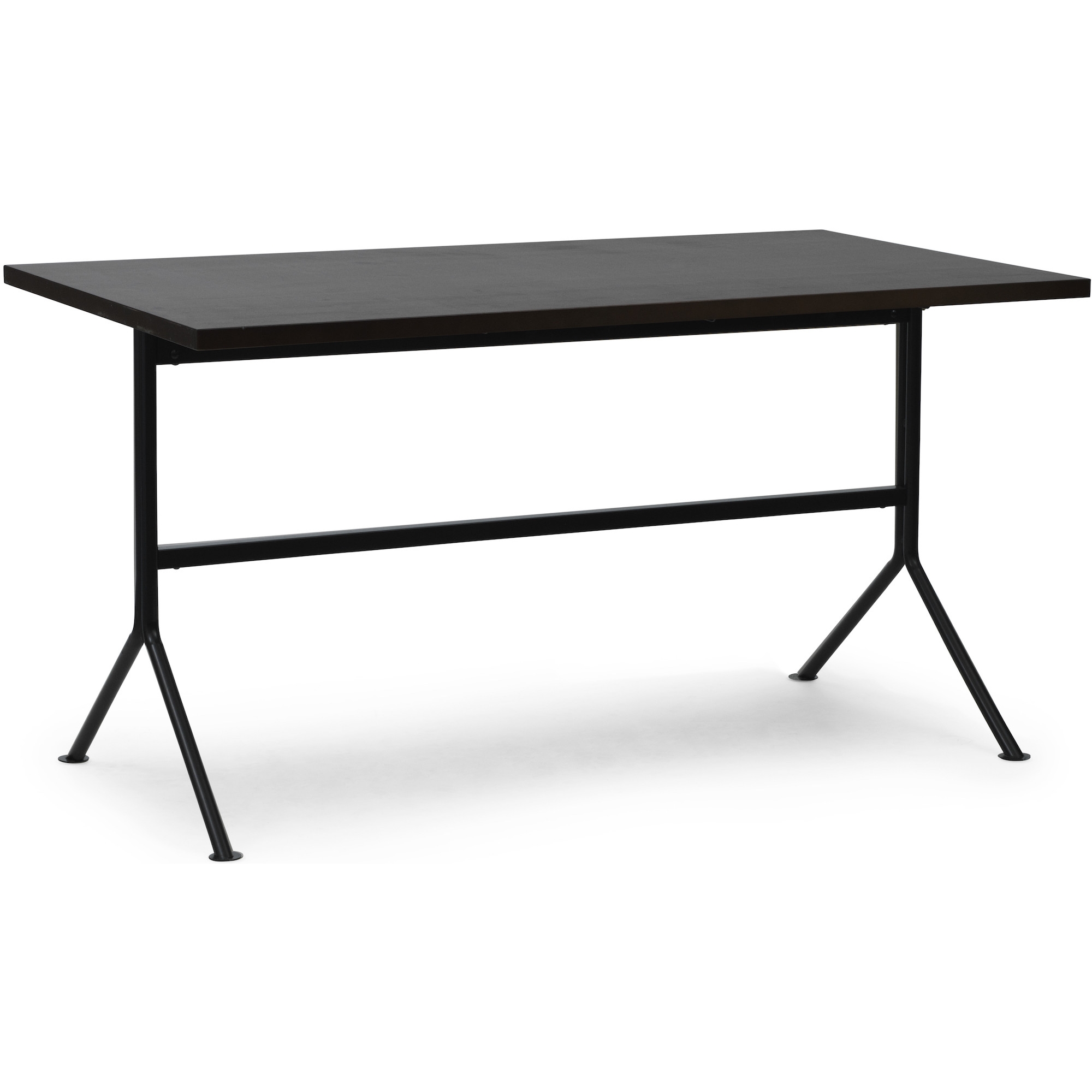 Kip Desk – Black base + Dark brown Stained pine - Normann Copenhagen