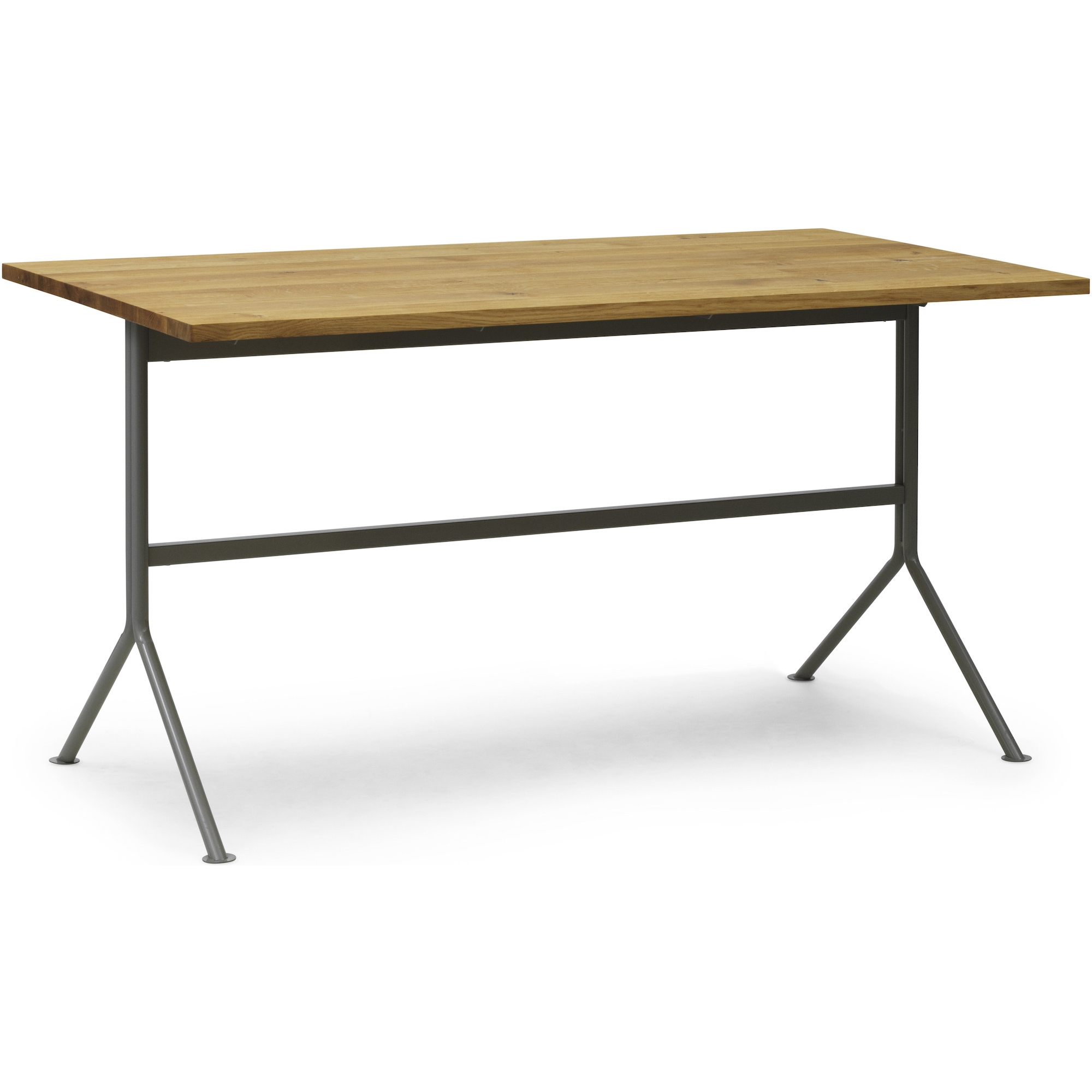 Kip Desk – Grey base + lacquered oak - Normann Copenhagen