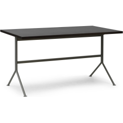 Kip Desk – Grey base + dark brown stained pine - Normann Copenhagen