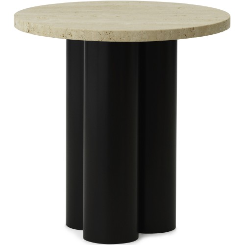 Dit Table – Brown Frame + Travertine Light Tabletop - Normann Copenhagen