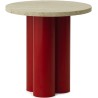 Table Dit – Structure Bright Red + Plateau Travertine Light - Normann Copenhagen