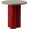 Table Dit – Structure Bright Red + Plateau Travertine Silver - Normann Copenhagen