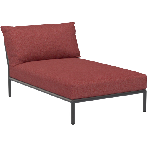 SOLD OUT – Level 2 couch – Chaise longue – Scarlet Heritage + Dark grey base - Houe