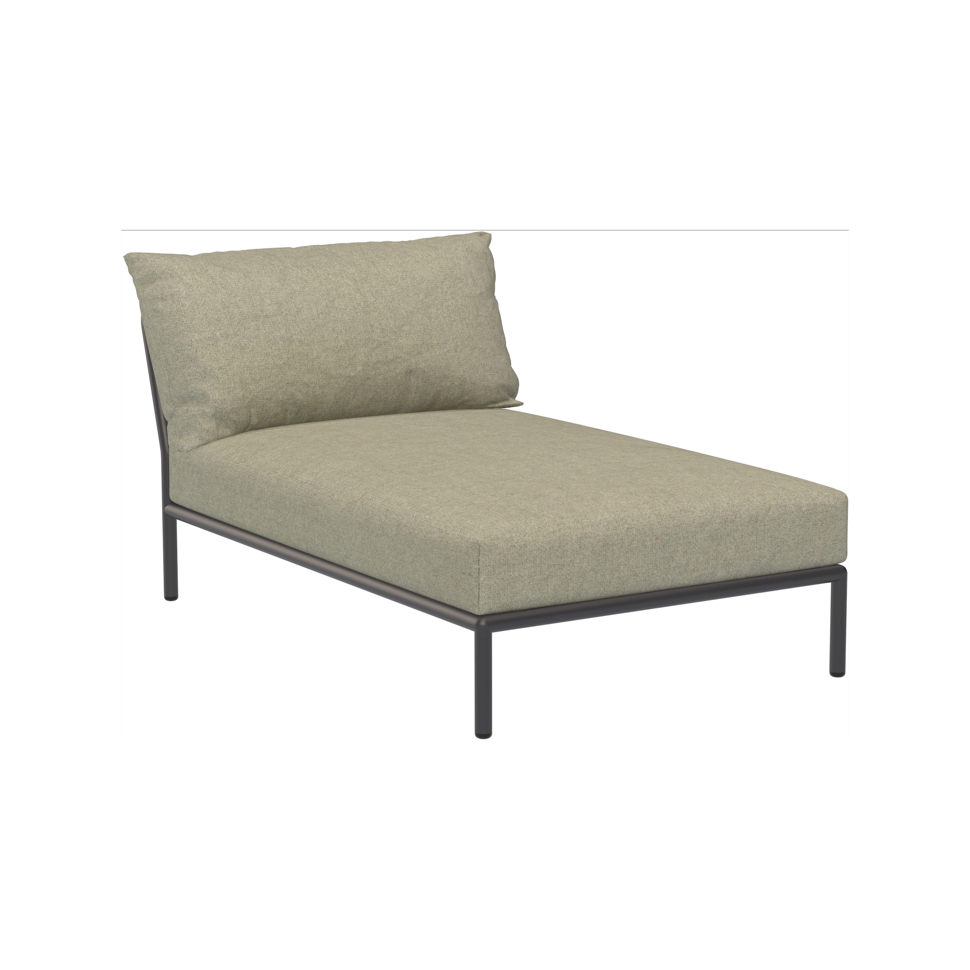 EPUISE – Canapé Level 2 – Chaise longue – Moss Heritage + Base Gris foncé - Houe