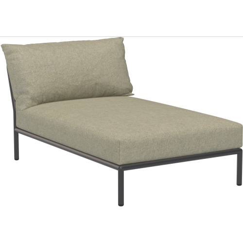 EPUISE – Canapé Level 2 – Chaise longue – Moss Heritage + Base Gris foncé - Houe