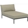 SOLD OUT – Level 2 couch – Chaise longue – Moss Heritage + Dark grey base - Houe