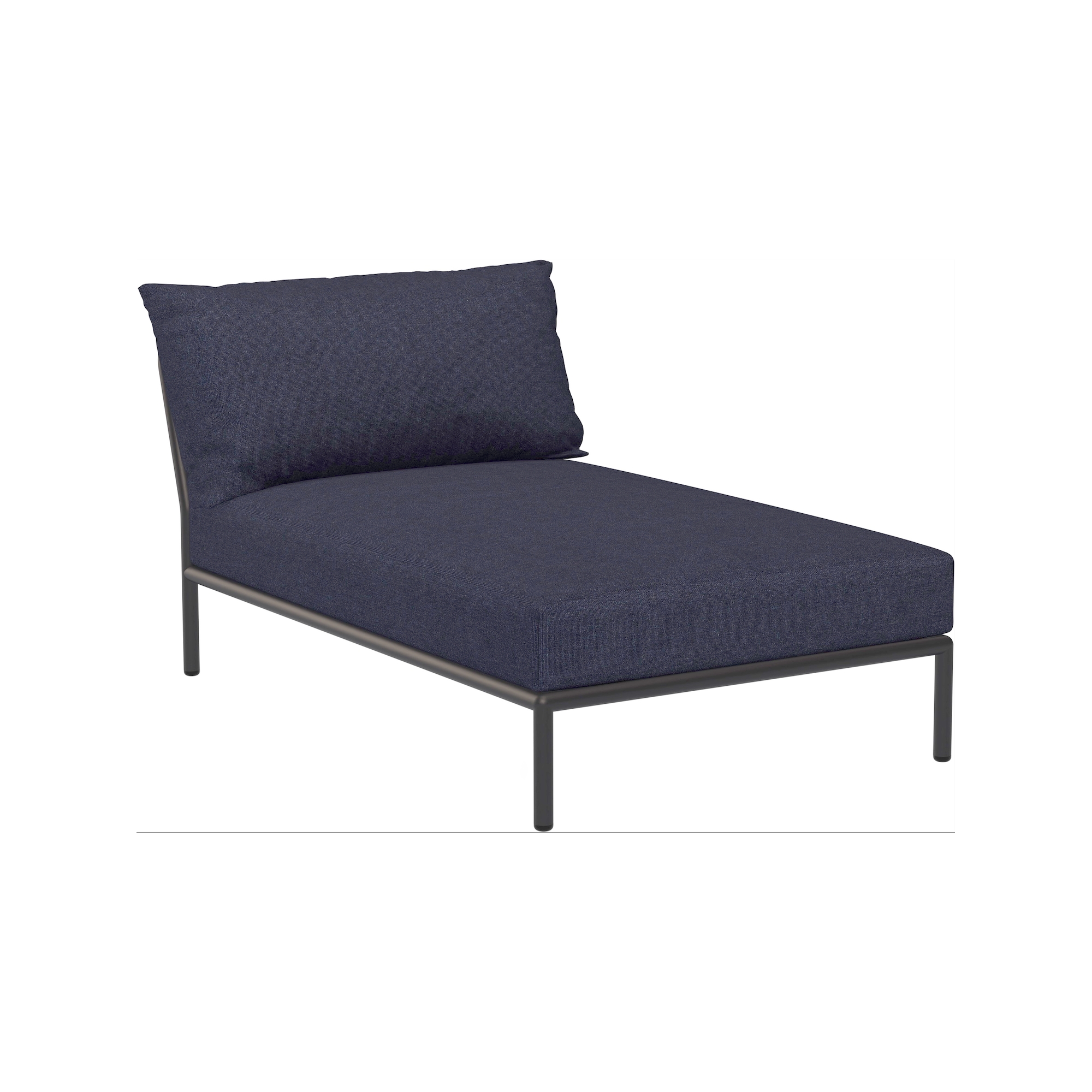 SOLD OUT – Level 2 couch – Chaise longue – Indigo Heritage + Dark grey base - Houe