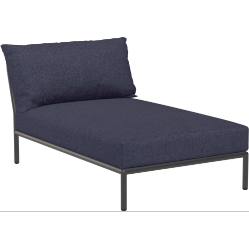 SOLD OUT – Level 2 couch – Chaise longue – Indigo Heritage + Dark grey base - Houe