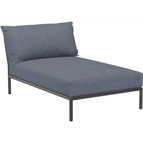 SOLD OUT – Level 2 couch – Chaise longue – Sky Heritage + Dark grey base - Houe