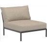 SOLD OUT – Level 2 couch – Lounge chair / central module – Papyrus Heritage + Dark grey base - Houe