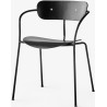 Pavilion AV2 chair – black oak + brass fittings + black legs - &Tradition