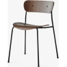 Pavilion AV1 chair – lacquered walnut + black fittings + black legs - &Tradition