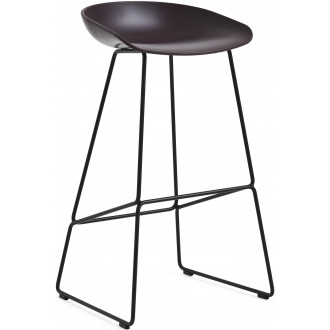 AAS38 Bar Stool raisin shell + Black base