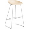 AAS38 Bar Stool Pale Peach shell + Stainless steel base