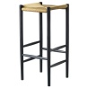 SOLD OUT J164B bar stool – Black Oak  – 37 x37 x H78 cm - FDB Møbler