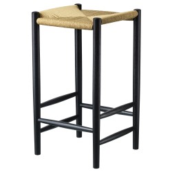 SOLD OUT J164C bar stool – Black Oak  – 37 x37 x H67 cm - FDB Møbler