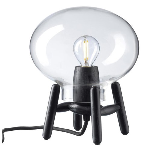 Mini lampe de table Hiti U6 - Transparent / chêne noir - FDB Møbler