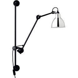 black / round chrome - Gras 210 - wall lamp - DCW éditions