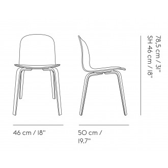 MUUTO - oak - wooden base Visu chair - OFFER