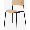 Pavilion AV1 chair – lacquered oak + black fittings + black legs