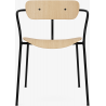 Pavilion AV2 chair – lacquered oak + black fittings + black legs