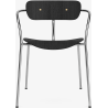 Pavilion AV2 chair – black lacquered oak + brass fittings + chrome legs - &Tradition