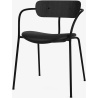 Pavilion AV4 chair – Black lacquered oak + Black Tailor leather + black fitting and legs - &Tradition