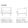 Outline chair – Clay 12 + black legs - Muuto