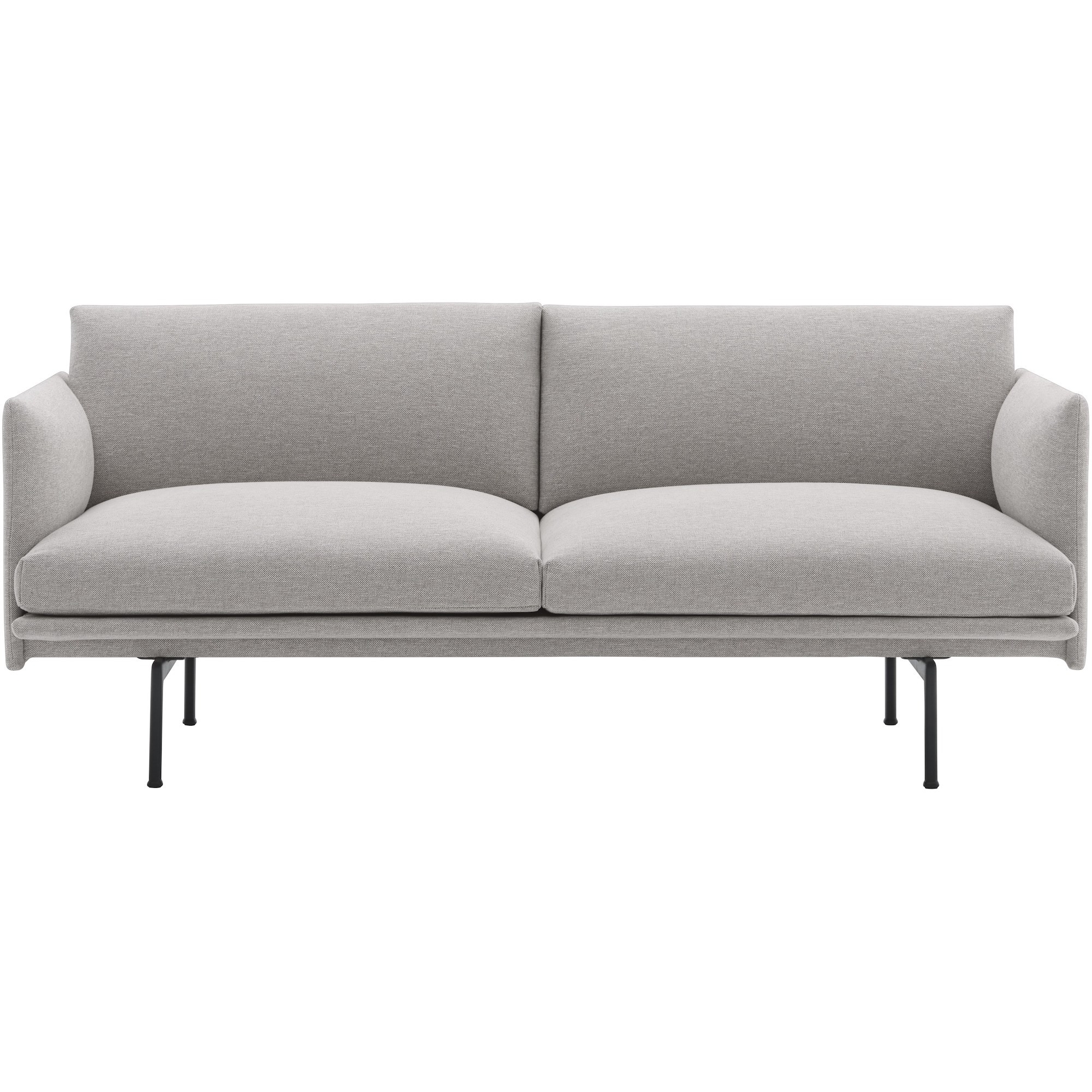 2-seater Outline sofa – Clay 12 + black legs - Muuto